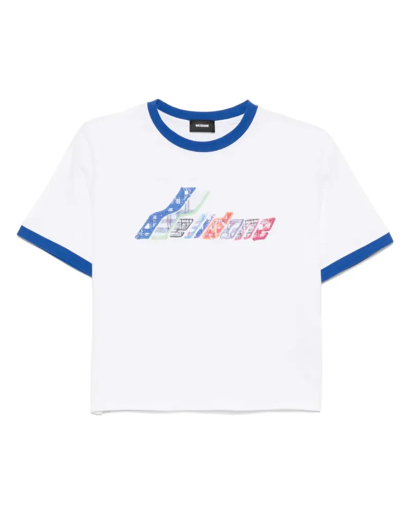 WE 11 DONE T-Shirt mit Logo - Weiß Weiß