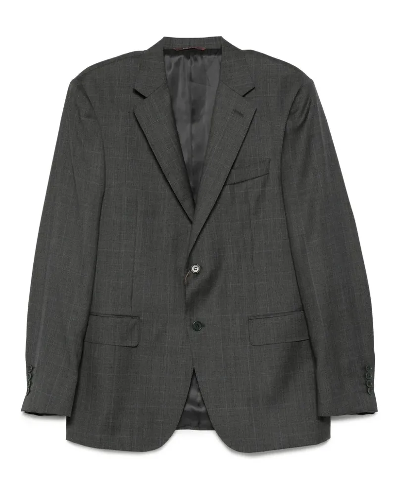 Canali Karierter Anzug - Grau Grau