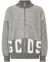 GCDS logo cardigan Grau