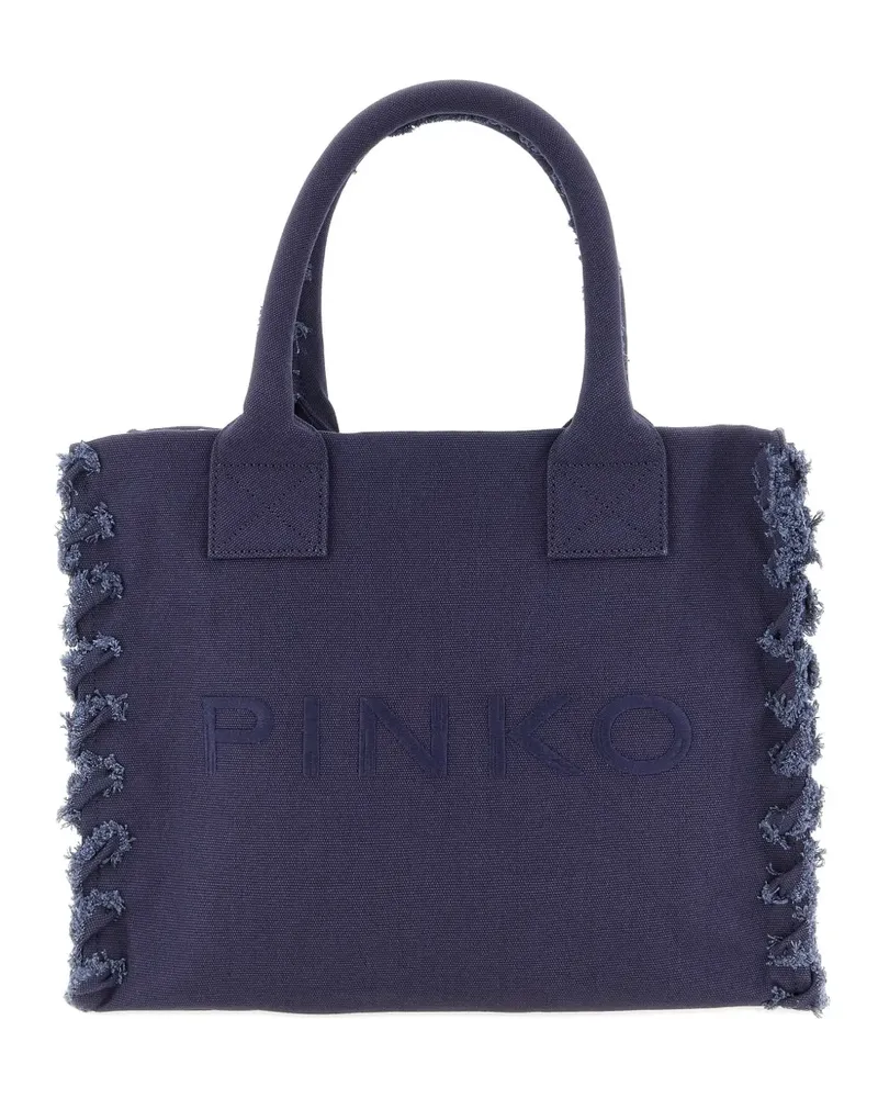 Pinko Ausgefranster mittelgroßer Tote Bag - Blau Blau