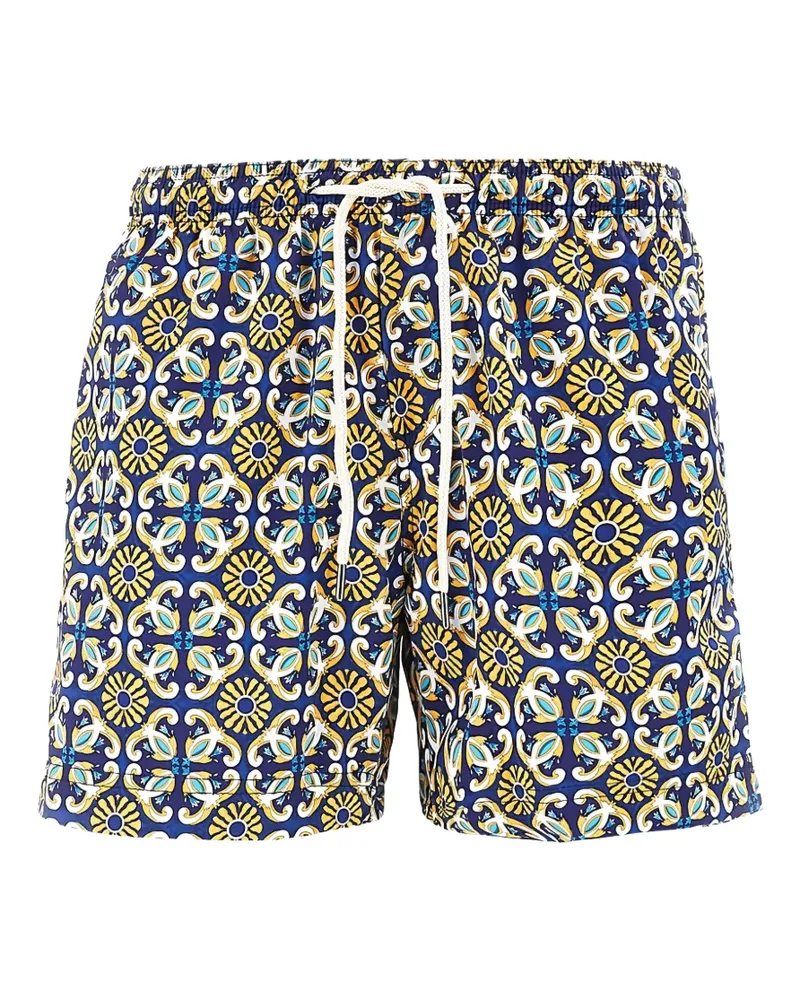 PENINSULA drawstrings print swim shorts - Blau Blau