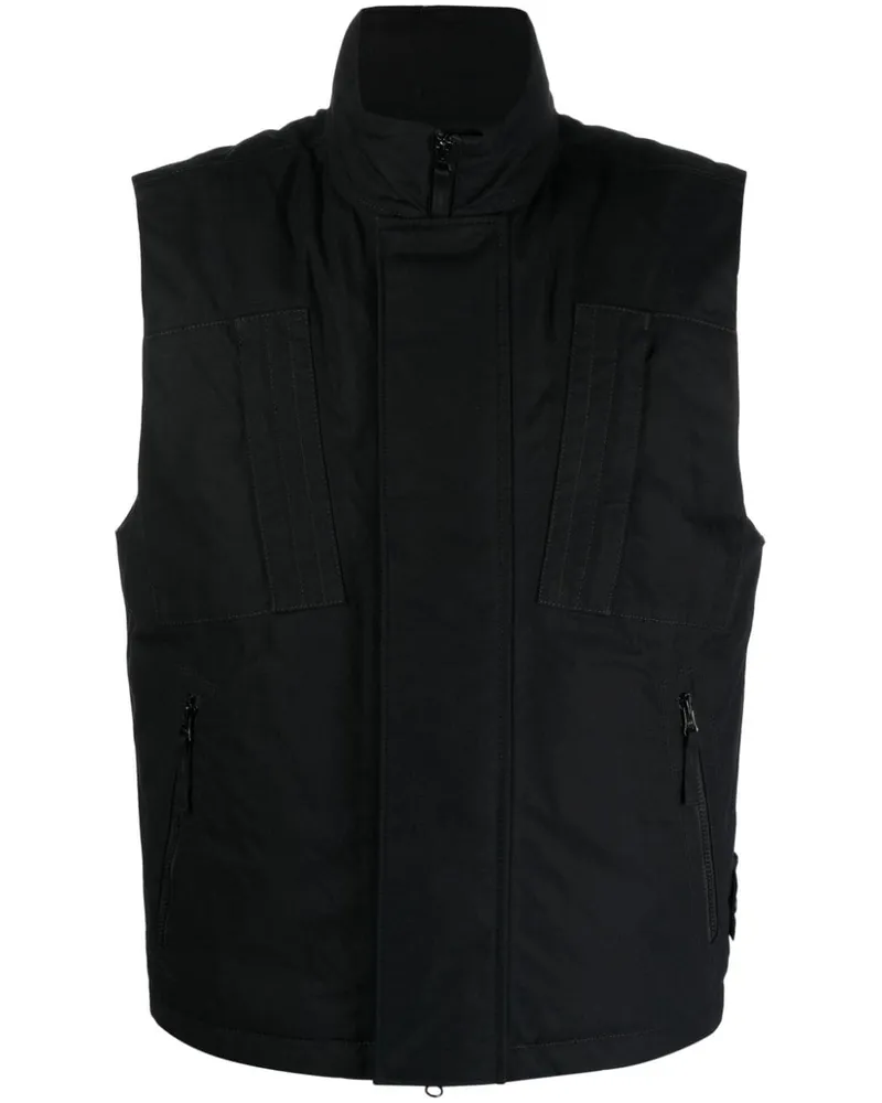 Stone Island Weste mit Reißverschluss - Schwarz Schwarz