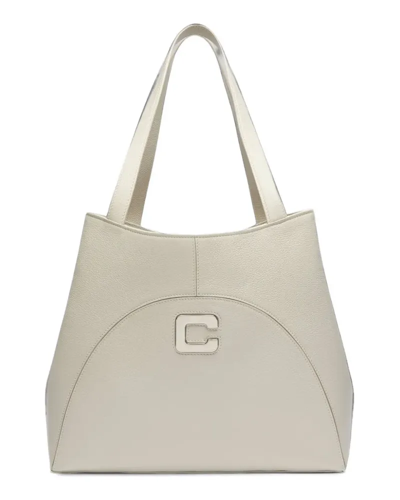 Carel Clemenceau Tote Bag aus gekörntem Leder - Nude Nude