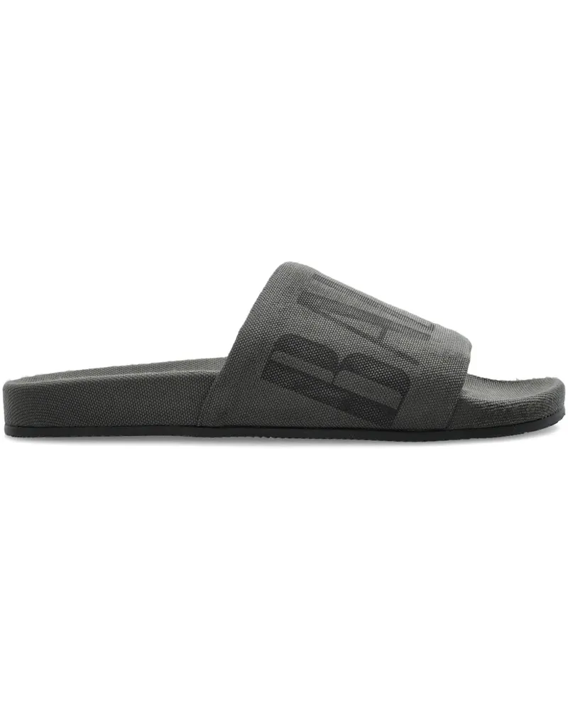 Balenciaga Pantoletten mit Logo-Print - Grau Grau