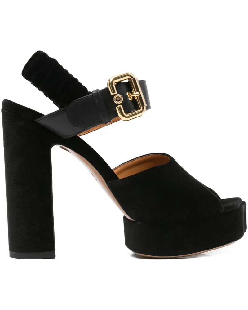 Chloé Aria Plateau-Sandalen mit Schnallenverschluss 95mm - Schwarz Schwarz