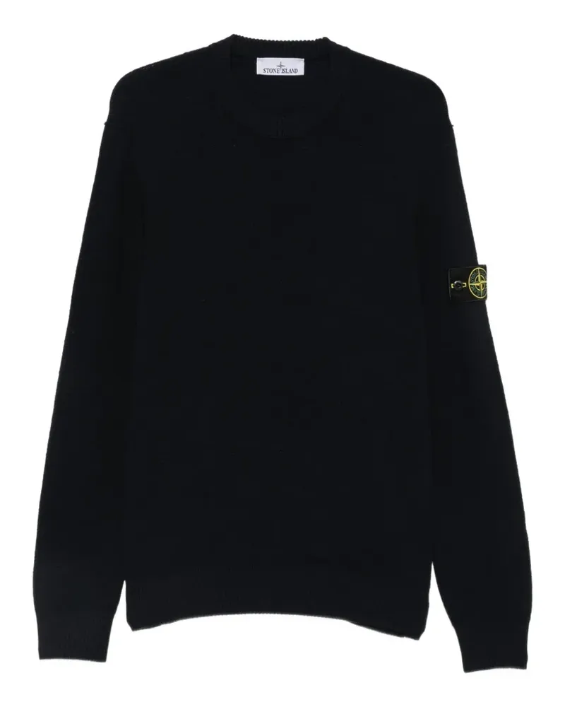 Stone Island Pullover mit Logo-Patch - Schwarz Schwarz
