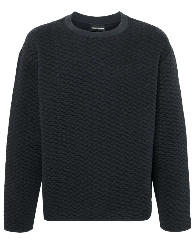 Emporio Armani Gestepptes Sweatshirt - Blau Blau