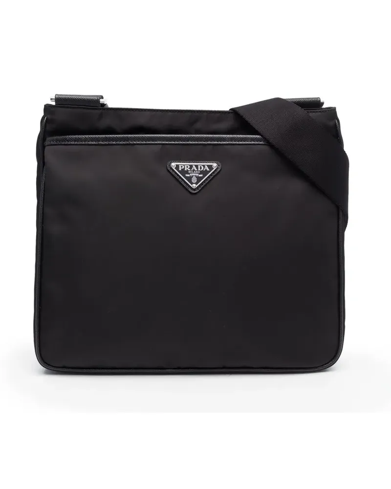 Prada Kuriertasche aus Re-Nylon - Schwarz Schwarz