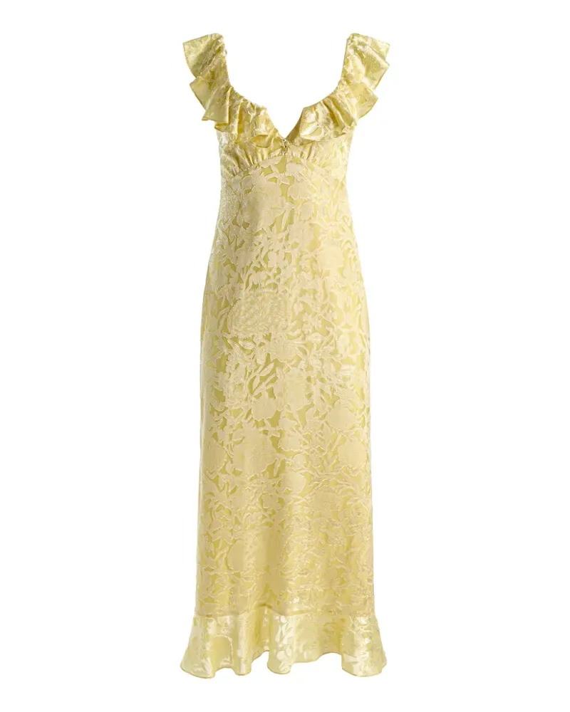Alice + Olivia Gemma floral-jacquard midi dress - Gelb Gelb