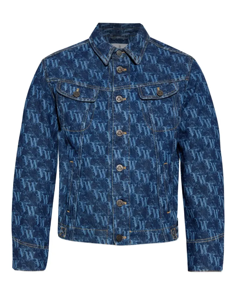 Vivienne Westwood Jeansjacke mit Logo-Print - Blau Blau
