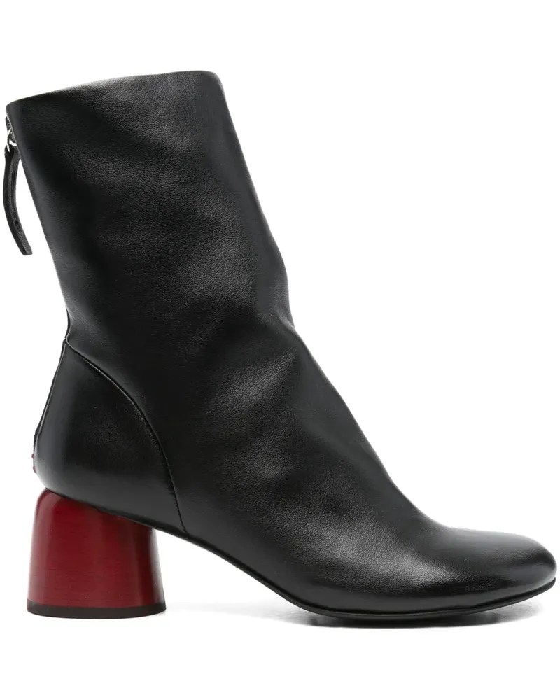 HALMANERA Anna26 Stiefel mit Zylinderabsatz 55mm - Schwarz Schwarz