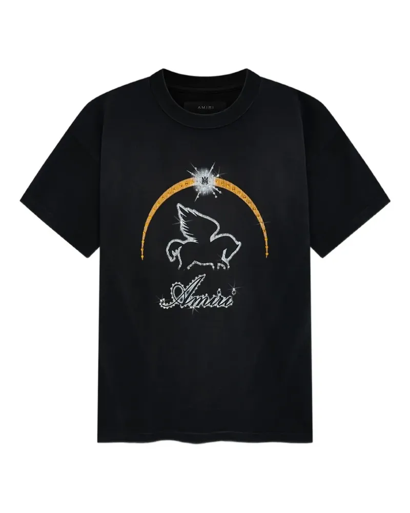 Amiri crystal-embellished Pegasus T-shirt - Schwarz Schwarz
