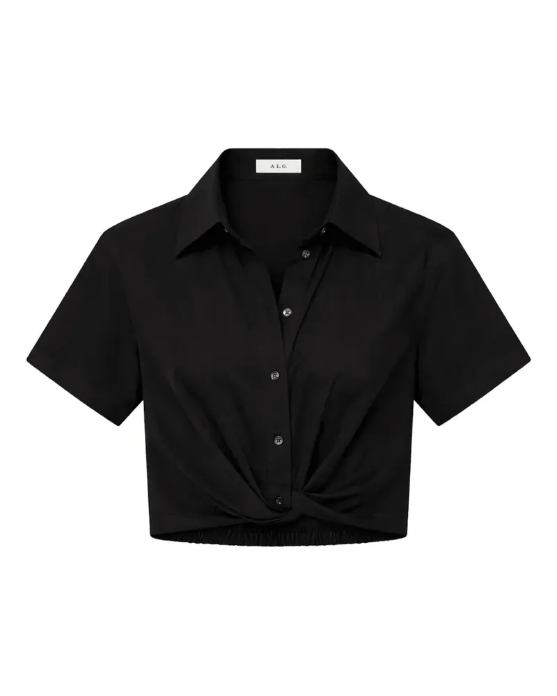 A.L.C. Lily twist-detail shirt - Schwarz Schwarz
