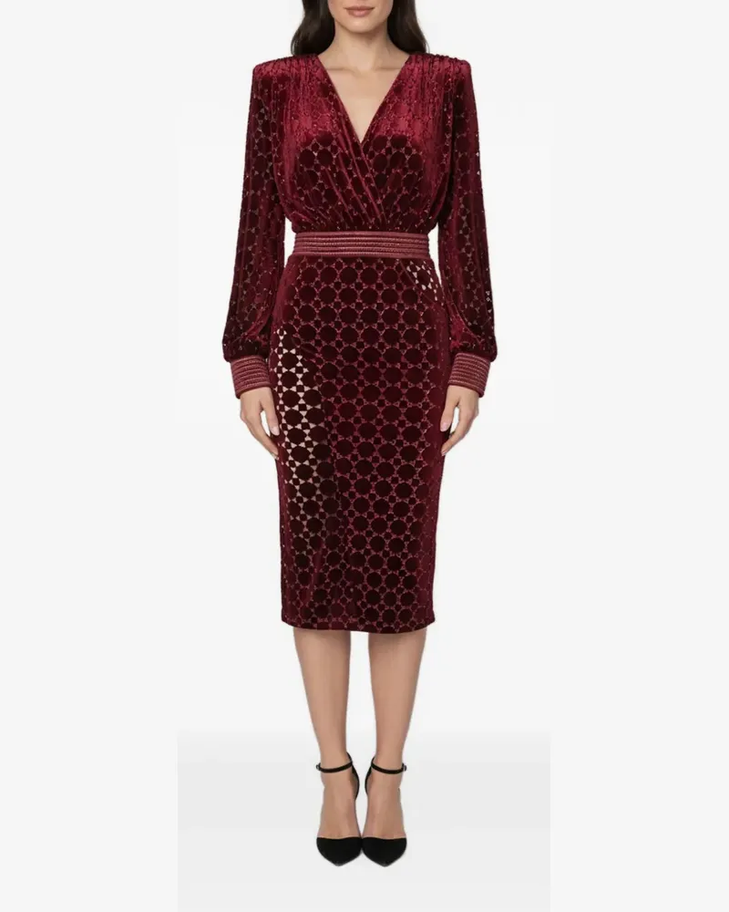 Zhivago Level cut-out velvet midi dress - Violett Violett