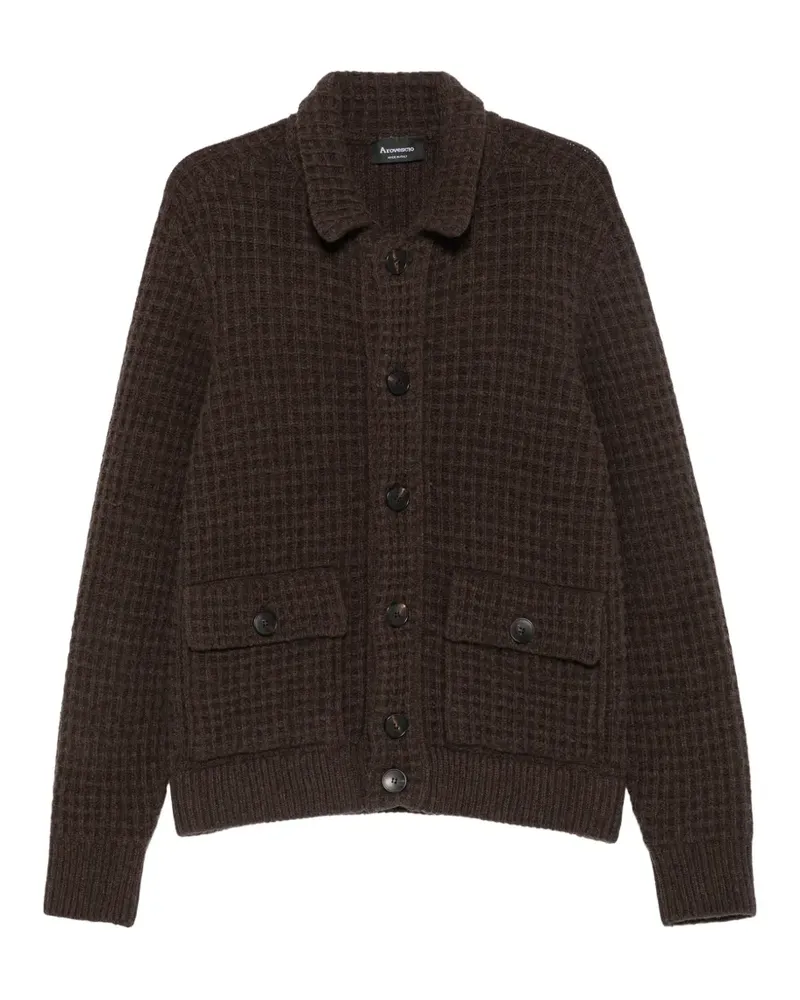 Arovescio Jacke mit Waffelstrick-Muster - Braun Braun