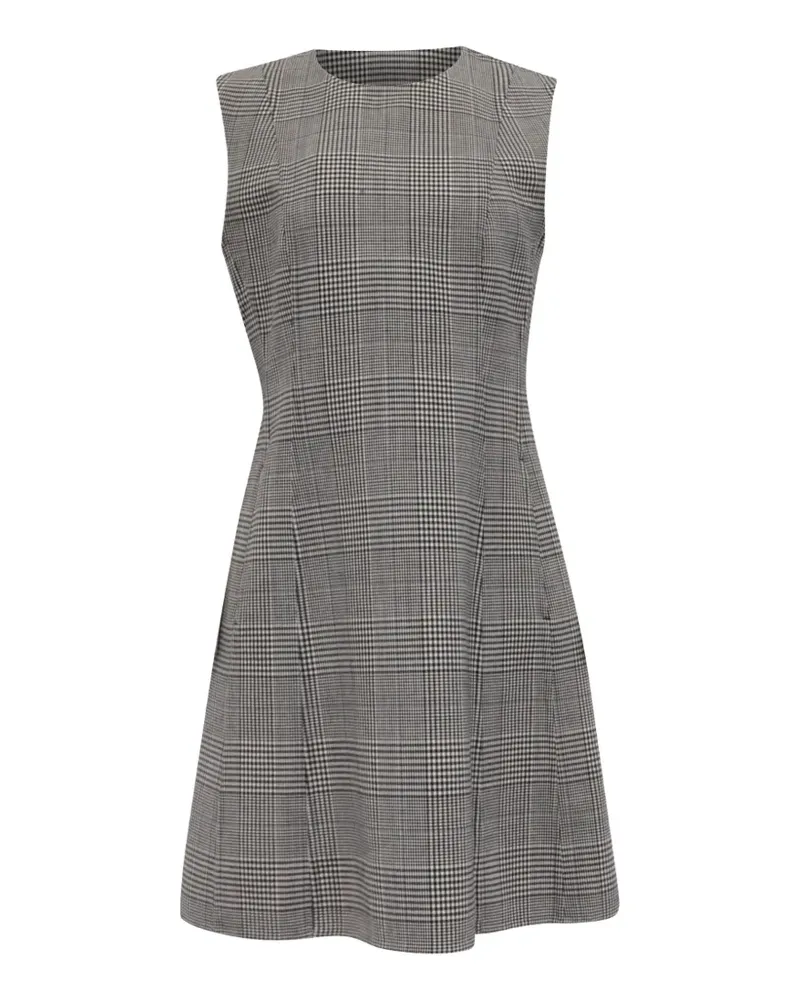 Theory 2021 plaid A-line wool dress - Grau Grau