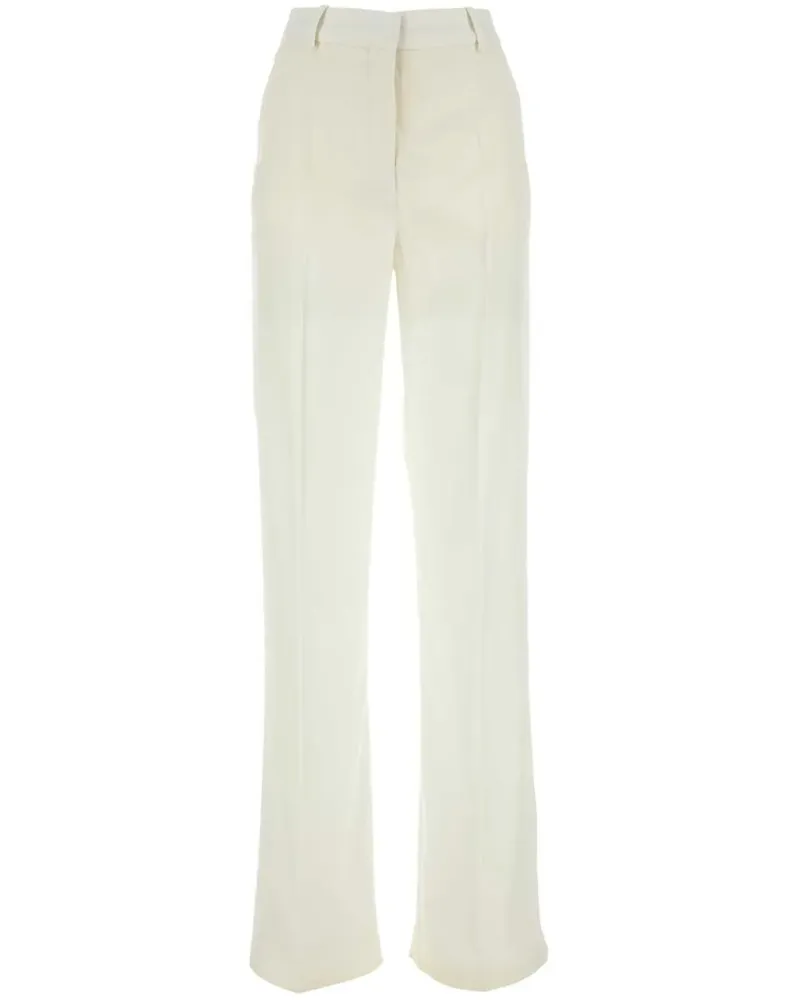 Stella McCartney Weite Hose mit hohem Bund - Weiß Weiß
