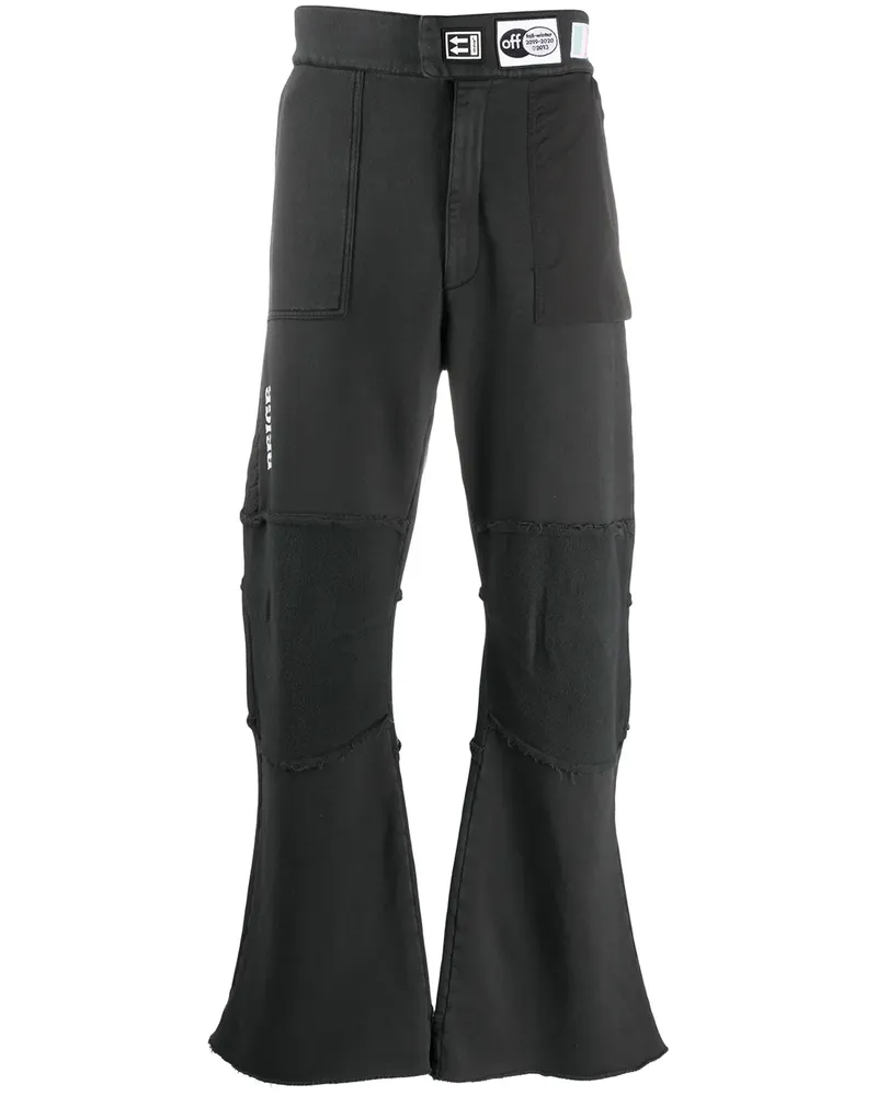 OFF-WHITE Jogginghose im Patchwork-Look - Schwarz Schwarz