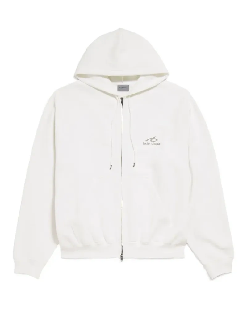 Balenciaga Kapuzenjacke mit Logo-Print - Nude Nude