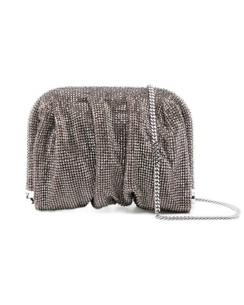 Benedetta Bruzziches Clutch mit Kristallverzierung - Silber Silber