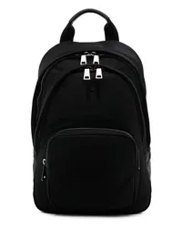 Furla Wattierter Rucksack mit Logo Schwarz