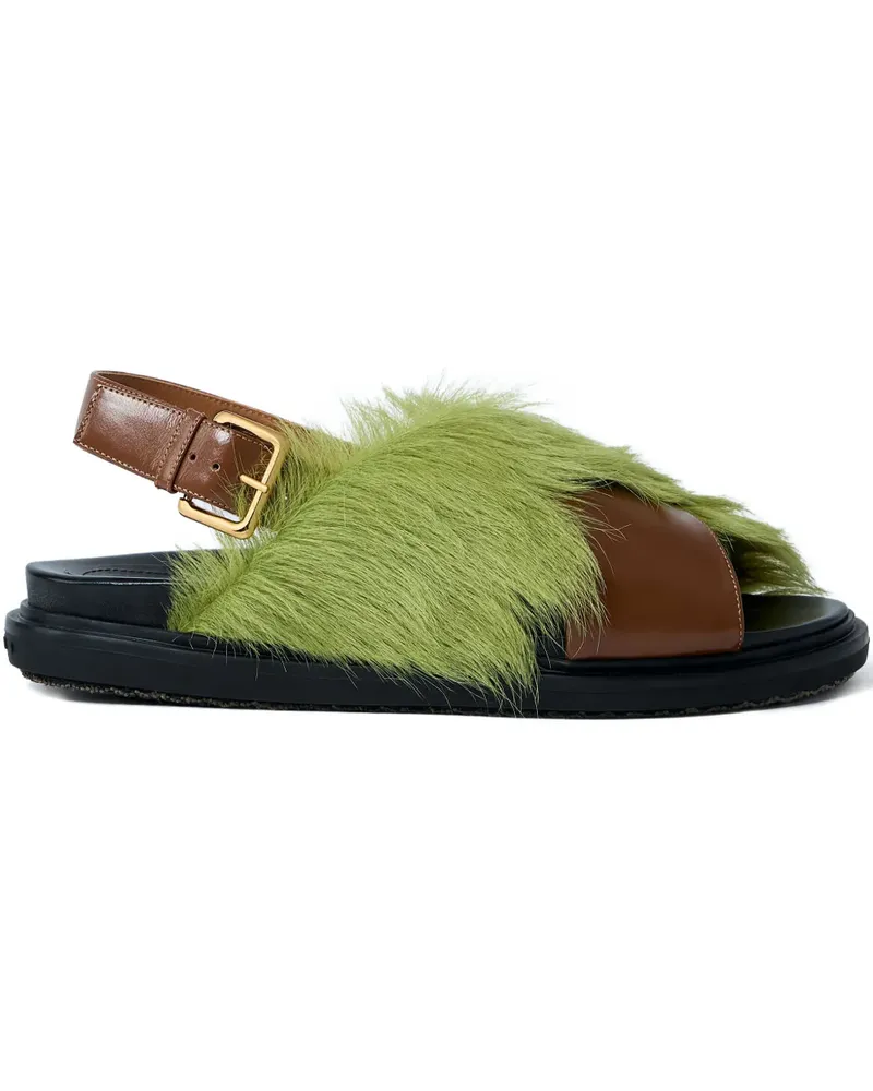 Marni calf-hair sandals - Grün Grün