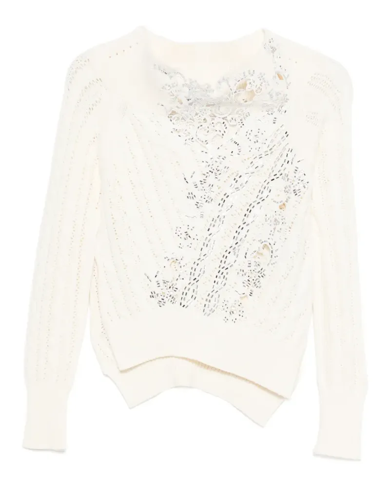 Ermanno Scervino Pullover mit Spitzendetail - Nude Nude