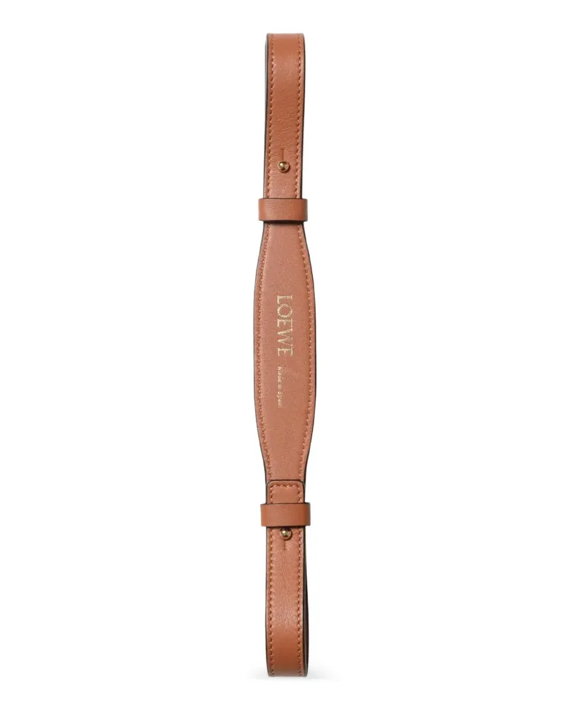Loewe logo-embossed leather strap - Nude Nude