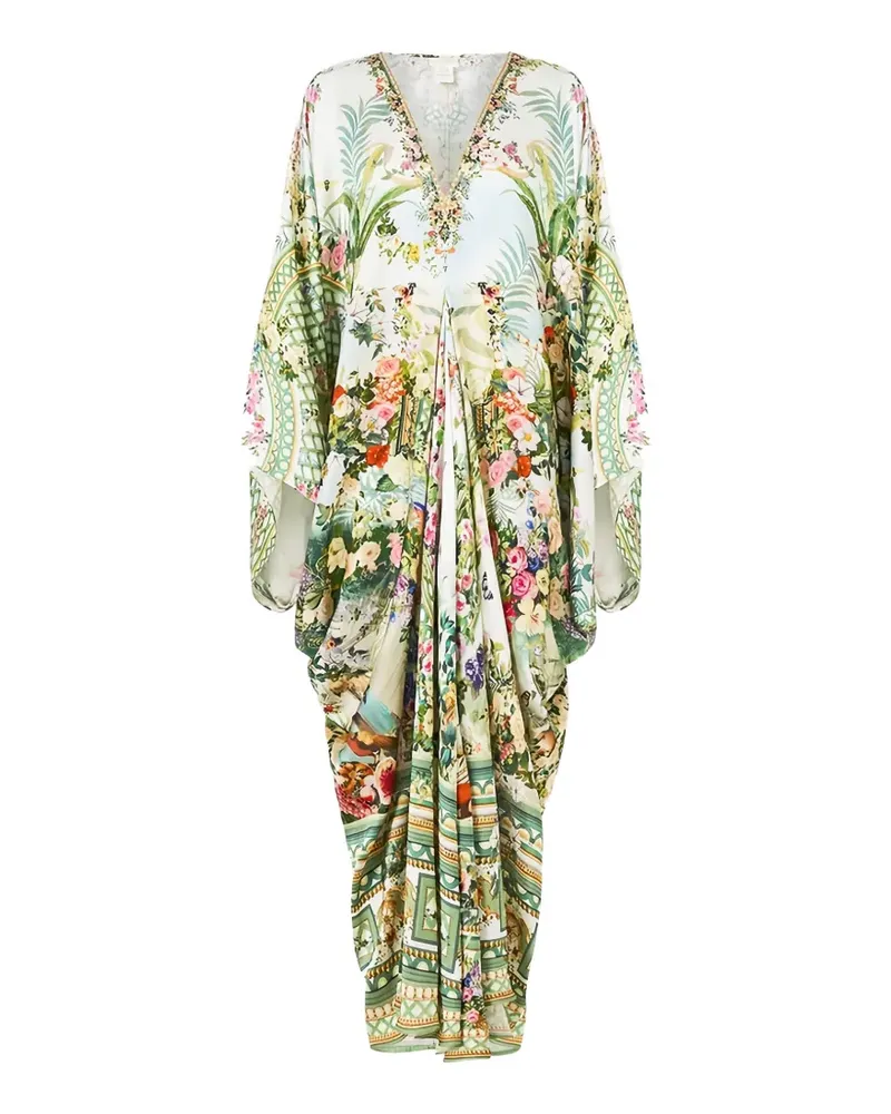 Camilla floral-print crystal-embellished maxi dress - Weiß Weiß
