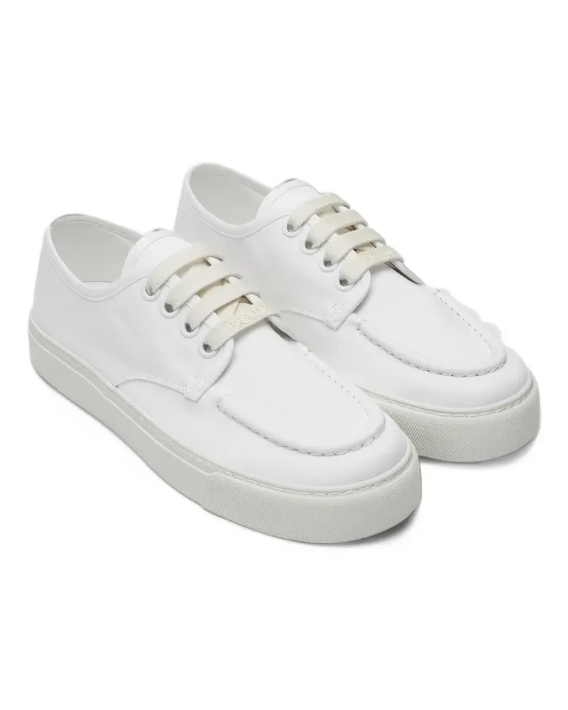 Prada lace-up canvas sneakers - Weiß Weiß