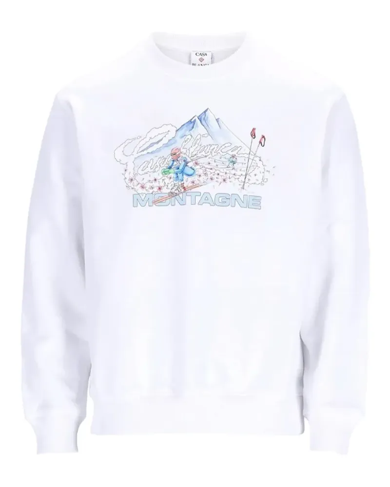 Casablanca Paris Sweatshirt mit Montagne-Print - Weiß Weiß