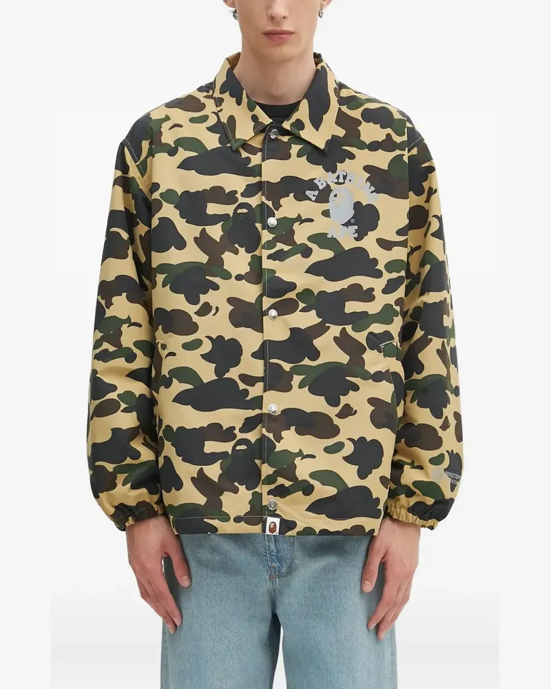 BAPE Hemdjacke mit Camouflage-Print - Gelb Gelb