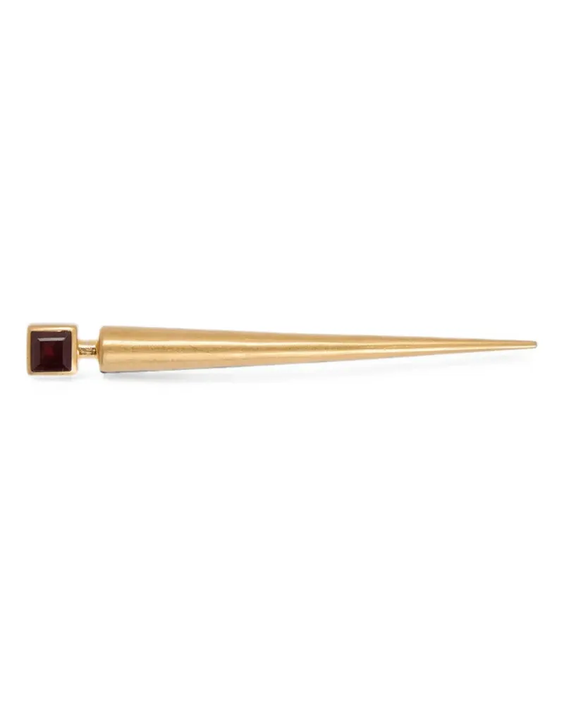 Jil Sander Anstecknadel mit Garnetdetail - Gold Gold