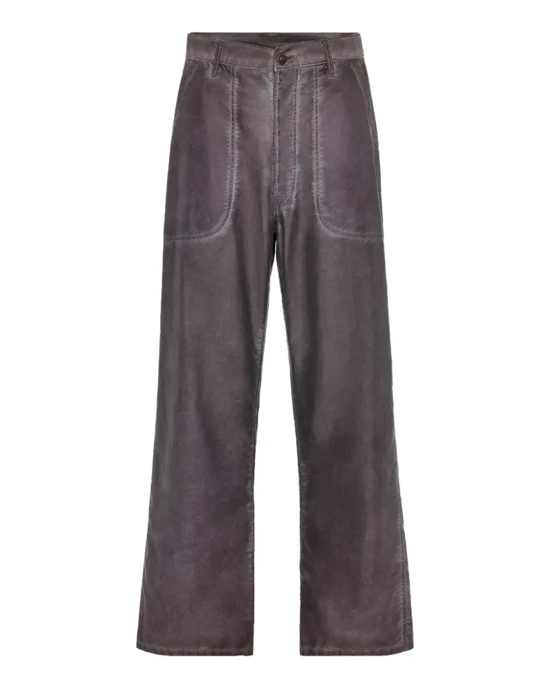 Maison Margiela stitched-pocket wide-leg trousers - Grau Grau