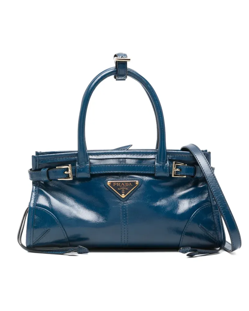 Prada Mini Bonnie Tote Bag mit Schnallendetail - Blau Blau