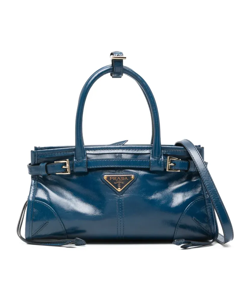 Prada mini Bonnie buckle-detail tote bag - Blau Blau