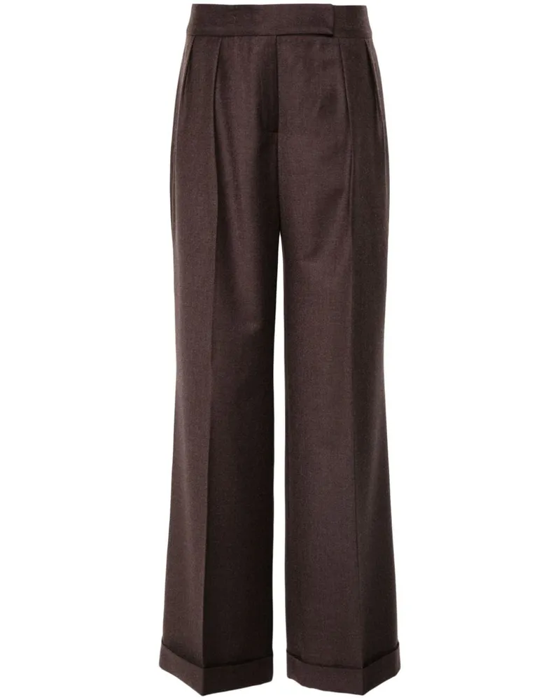 Kiton Hose mit Bundfalten Braun