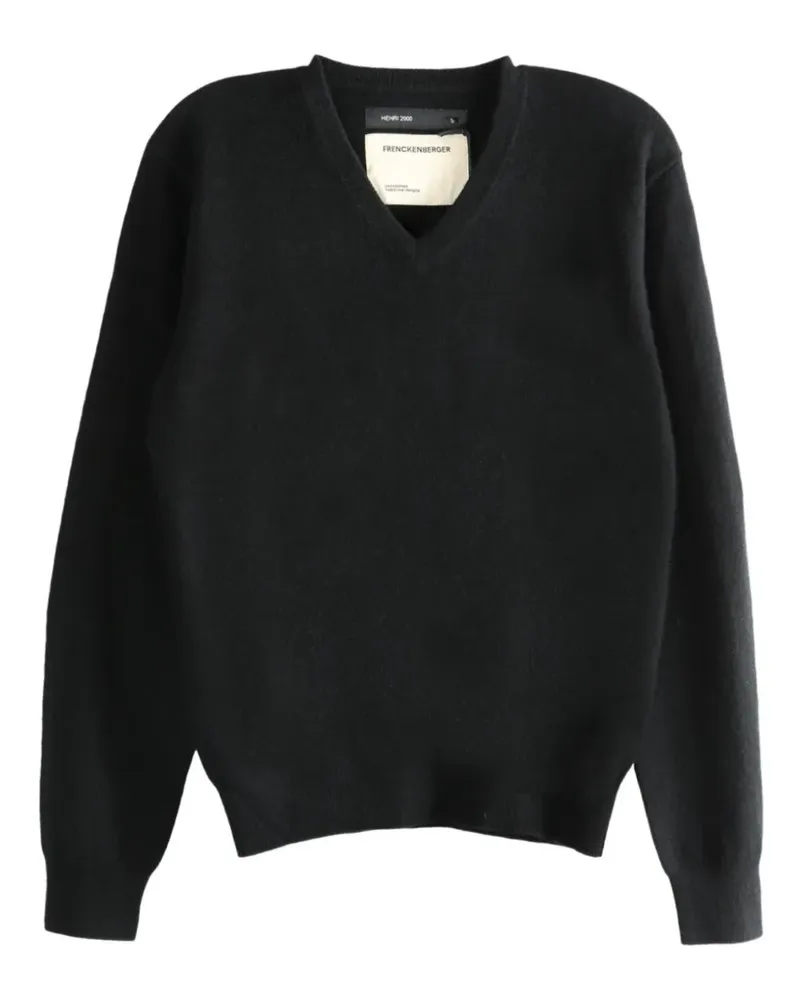 Frenckenberger V-neck cashmere sweater - Schwarz Schwarz