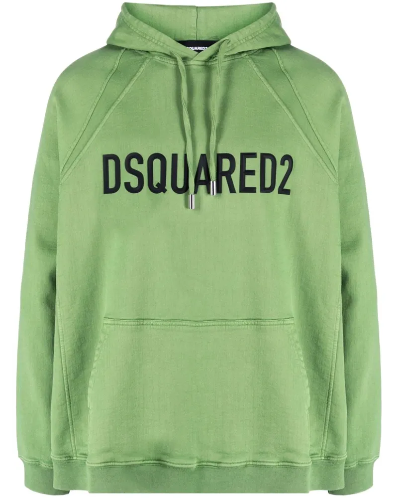 Dsquared2 Hoodie mit Logo-Prägung Grün