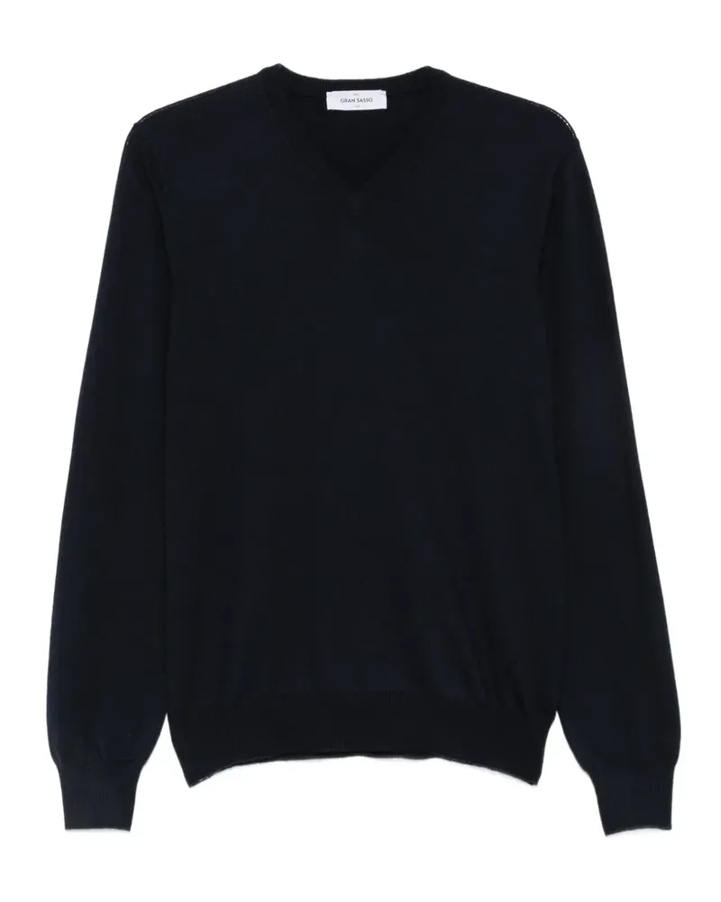 Gran Sasso Pullover mit V-Ausschnitt - Blau Blau
