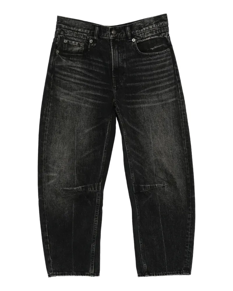 R13 faded-effect barrel jeans - Schwarz Schwarz