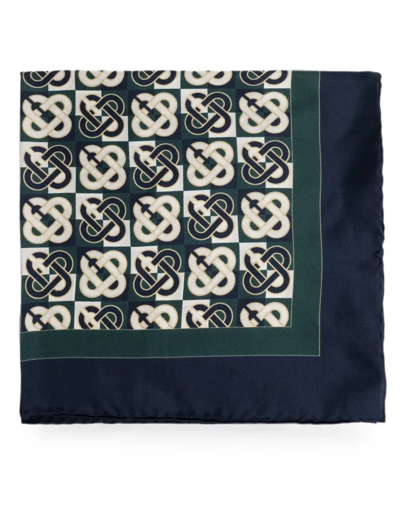 Casablanca Paris monogram-print silk scarf - Grün Grün