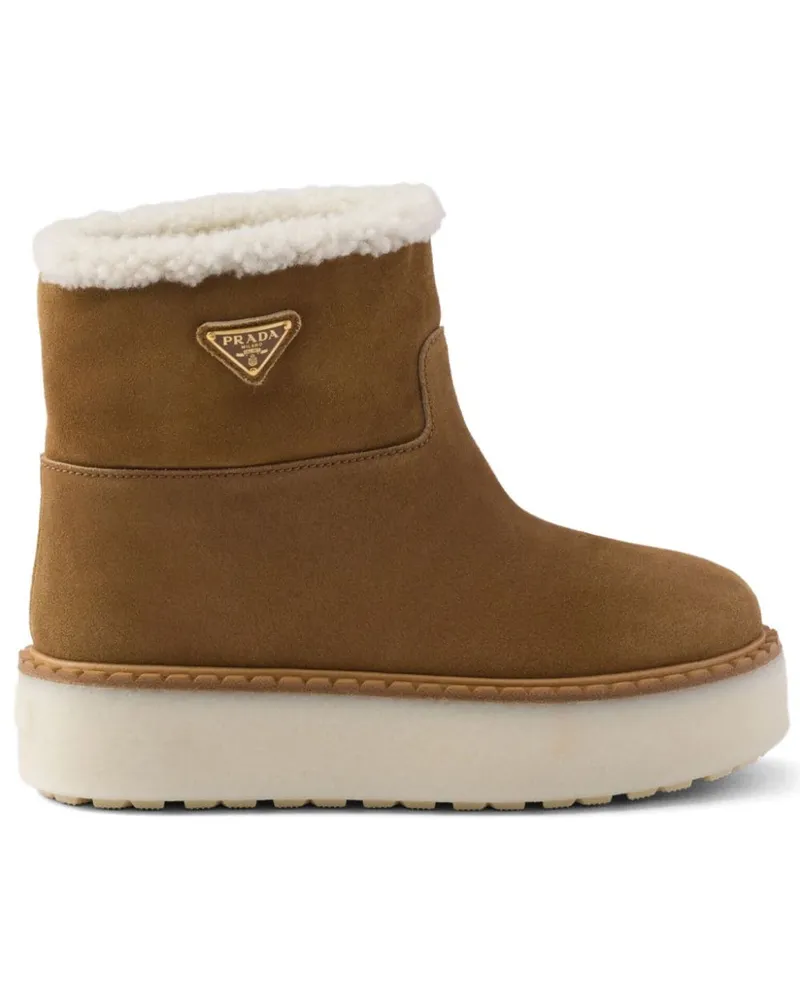 Prada Stiefeletten aus Wildleder - Braun Braun