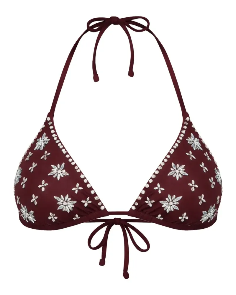 Twin-Set Triangel-Bikinioberteil mit Stickerei - Violett Violett