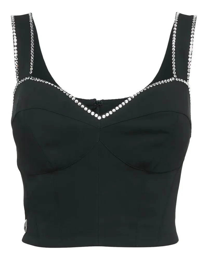 Philip B. Bustier-Top mit Strassverzierung - Schwarz Schwarz