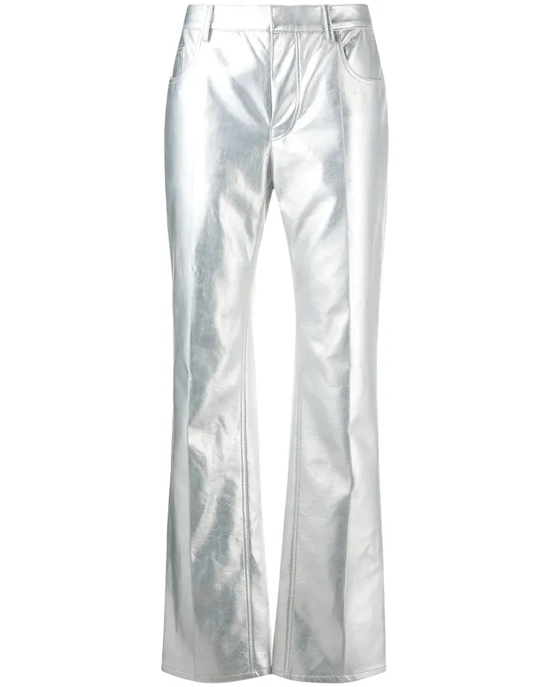 Philosophy Di Lorenzo Serafini Ausgestellte Metallic-Hose - Silber Silber