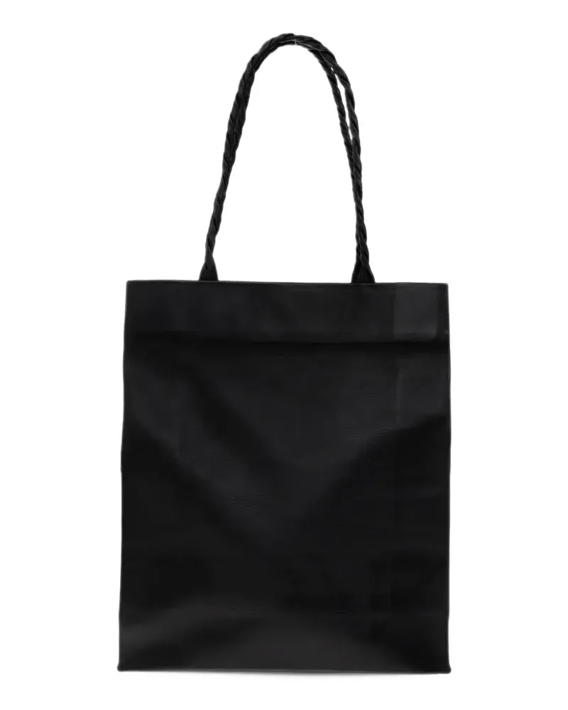 Issey Miyake Paper Tote Bag aus Leder mit Logo-Prägung - Schwarz Schwarz