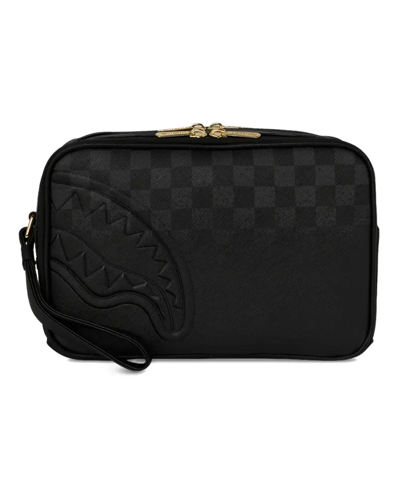 Sprayground Spritz Kulturbeutel mit Karomuster - Schwarz Schwarz