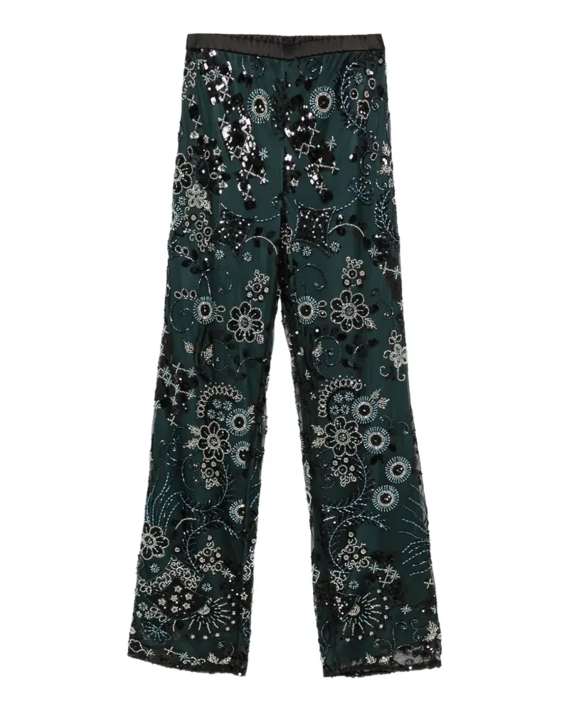 Emporio Armani Hose mit Pailletten und Perlen - Grün Grün