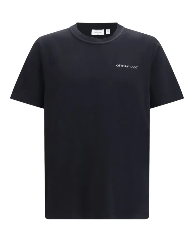 OFF-WHITE T-Shirt mit Logo-Print - Schwarz Schwarz